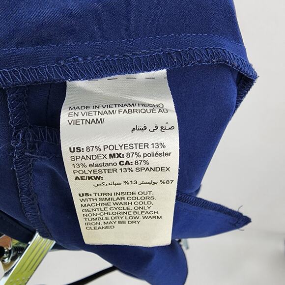 Chicos Perfect Stretch Josie Slim Ankle Straight Leg Blue Pants Trousers Size 1R - Picture 4 of 5